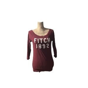 Abercrombie‎ & Fitch Shirt Burgundy Y2K Size Small